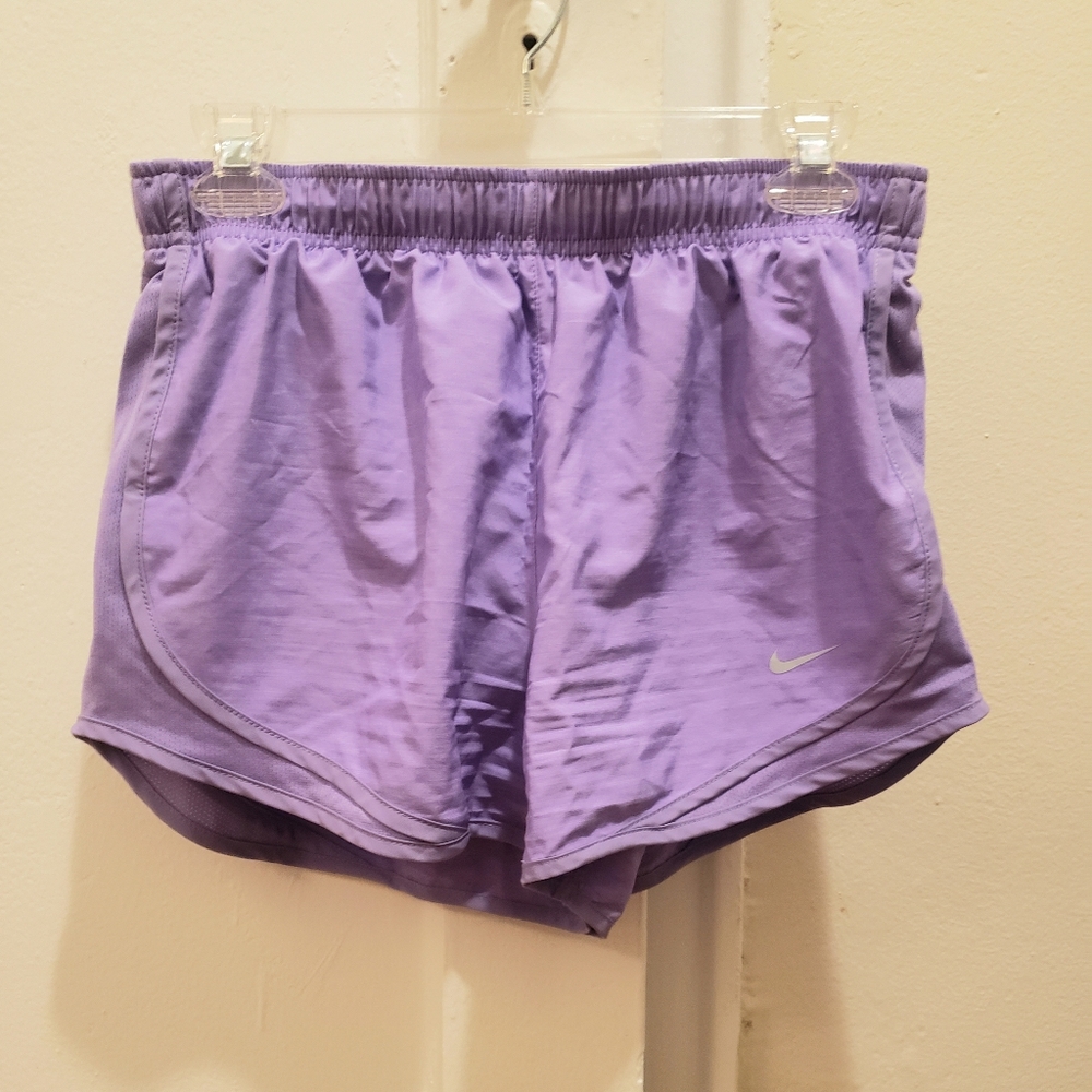Purple Nike dri-fit athletic shorts